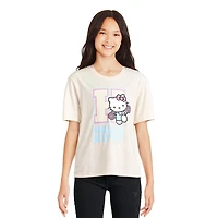 T-shirt à manches courtes Hello Kitty pour filles Tailles TP–TG