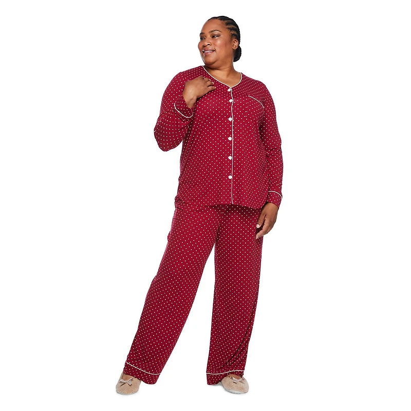 Iyla Women's Plus Pajama 2-Piece Set, Sizes 1X-4X