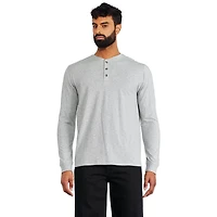 T-shirt henley George pour hommes Tailles P-2XL