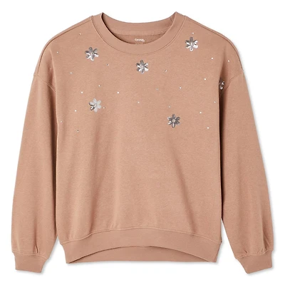 Chandail à encolure ras du cou George pour filles Tailles TP–TG
