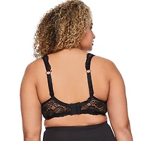 George Women's Lace Overlay T-Shirt Bra, Sizes 40-44C, 38-44D