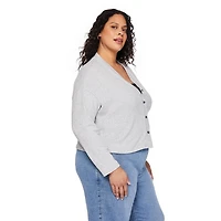 Cardigan en tricot hacci George Plus pour femmes Tailles 1X-4X