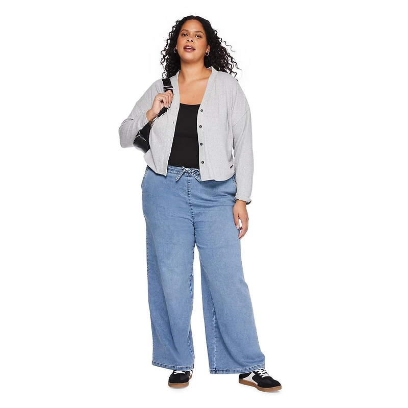 Cardigan en tricot hacci George Plus pour femmes Tailles 1X-4X