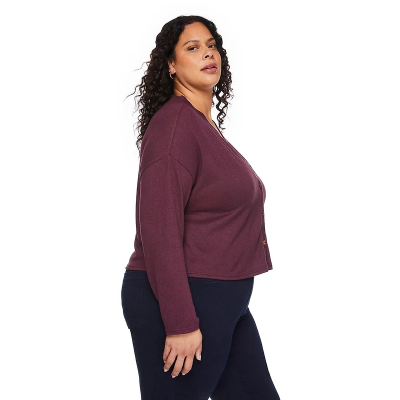 George Women's Plus Hacci Cardigan