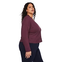George Women's Plus Hacci Cardigan