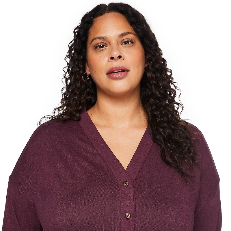 George Women's Plus Hacci Cardigan