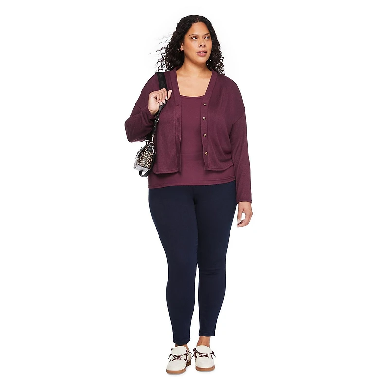 George Women's Plus Hacci Cardigan