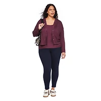George Women's Plus Hacci Cardigan