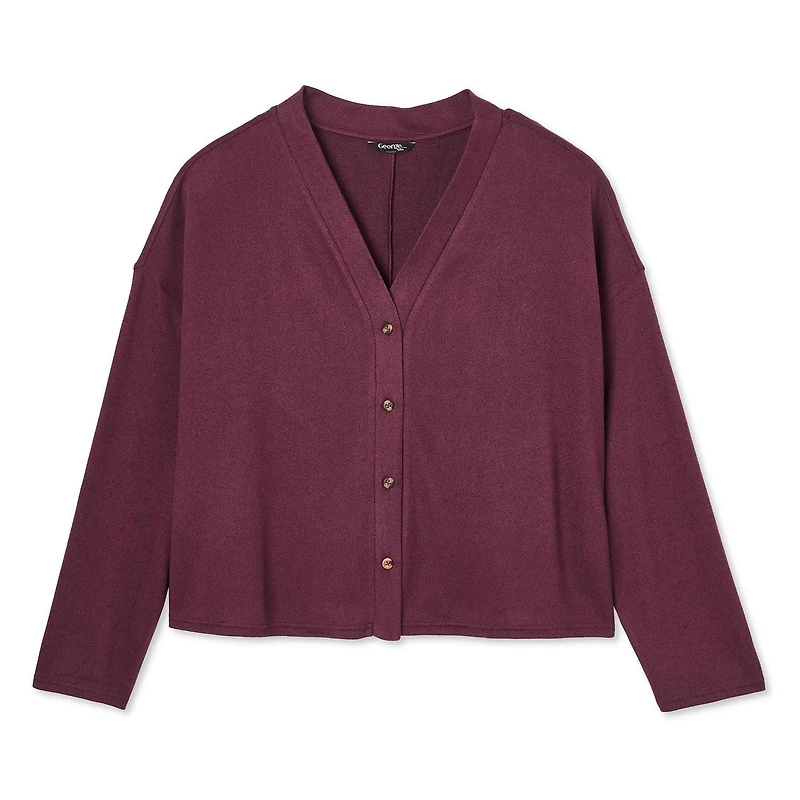 George Women's Plus Hacci Cardigan