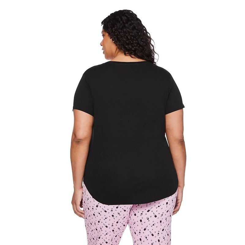 T-shirt de nuit encolure dégagée George Plus pour femmes Tailles 1X-3X