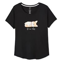 T-shirt de nuit encolure dégagée George Plus pour femmes Tailles 1X-3X