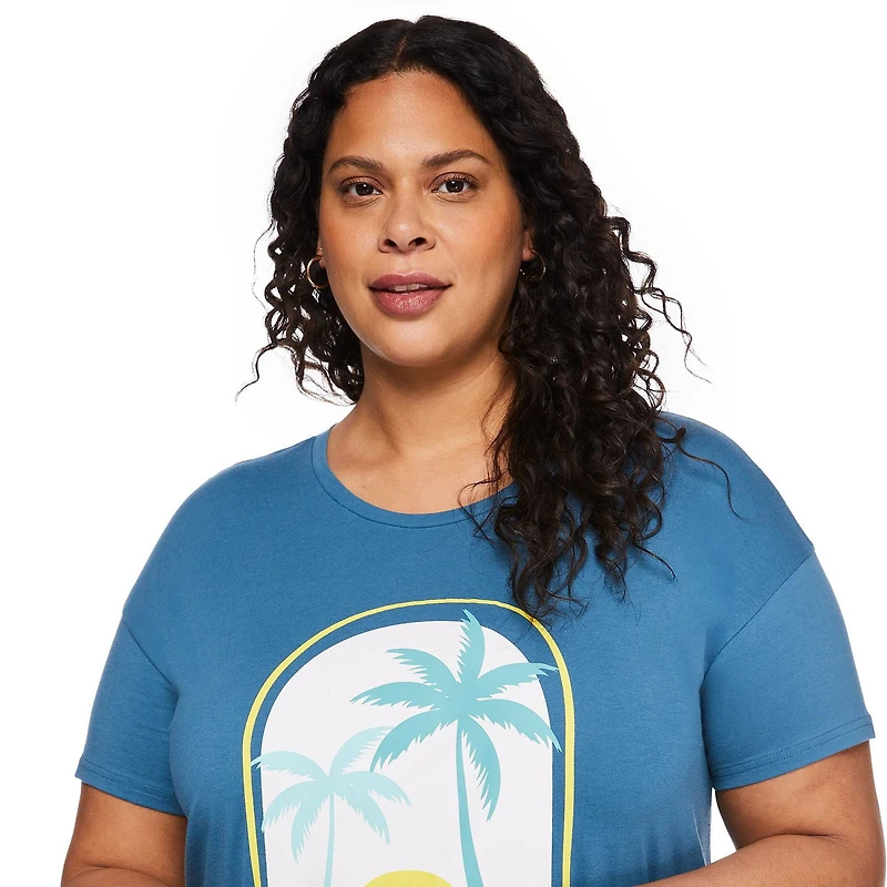 Chemise de nuit à encolure ras du cou George Plus pour femmes