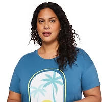 Chemise de nuit à encolure ras du cou George Plus pour femmes