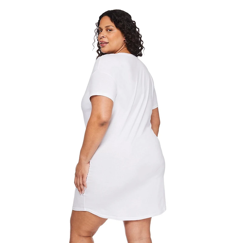 Chemise de nuit à encolure ras du cou George Plus pour femmes