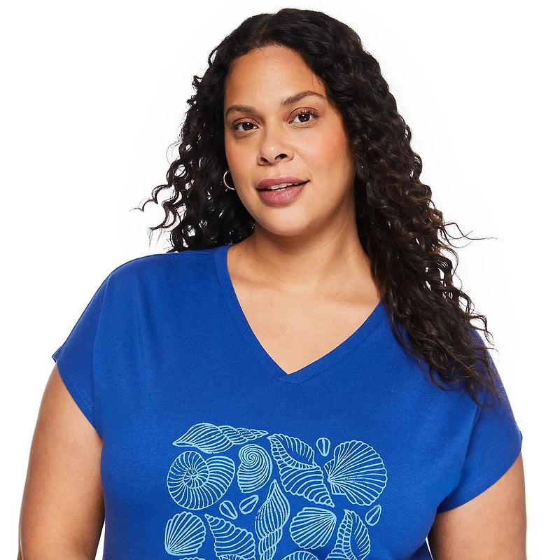 George Women's Plus V-Neckline Nightshirt