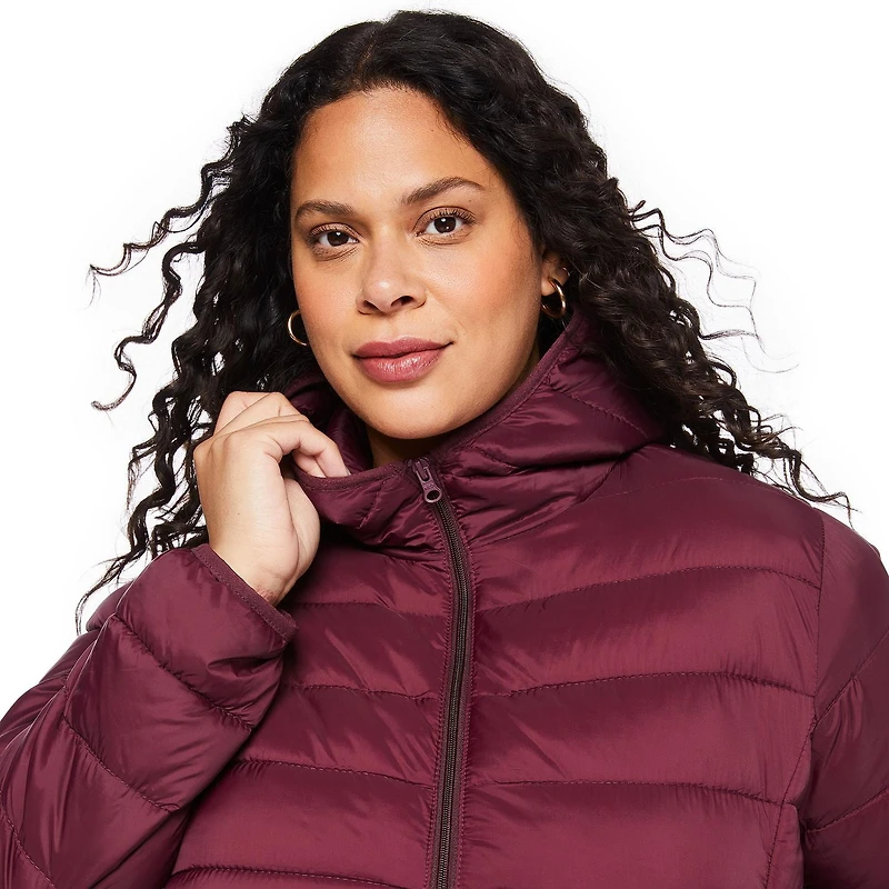 George Women's Plus Packable Puffer Jacket, Sizes 1X-4X