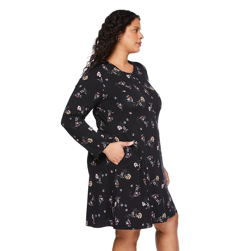 Robe à manches 3/4 George Plus pour femmes Tailles 1X-4X