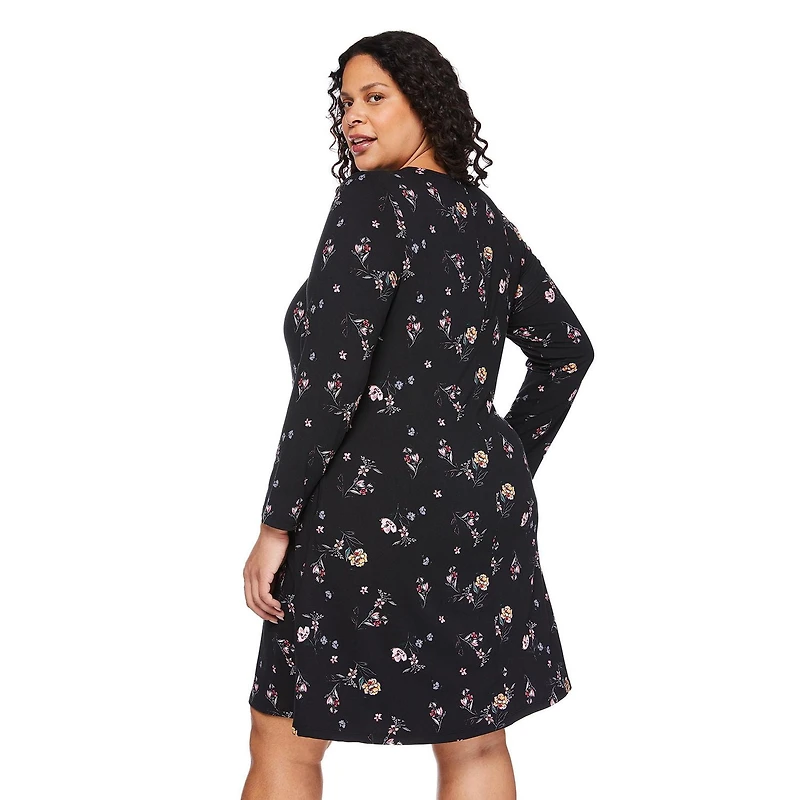 Robe à manches 3/4 George Plus pour femmes Tailles 1X-4X