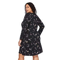 George Women's Plus 3/4 Sleeve Dress, Sizes 1X-4X