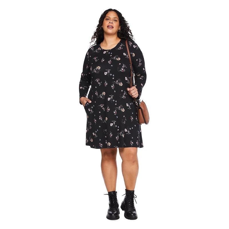 Robe à manches 3/4 George Plus pour femmes Tailles 1X-4X