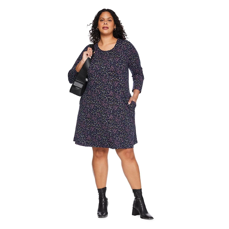 Robe à manches 3/4 George Plus pour femmes Tailles 1X-4X