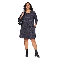 Robe à manches 3/4 George Plus pour femmes Tailles 1X-4X