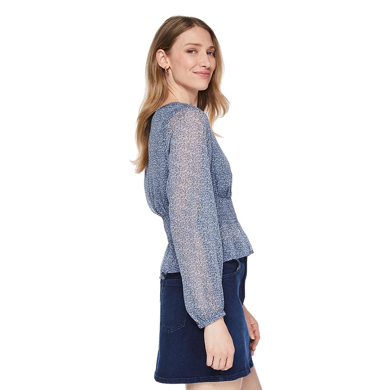 George Women's Smocked Blouse, Sizes XS-XXL