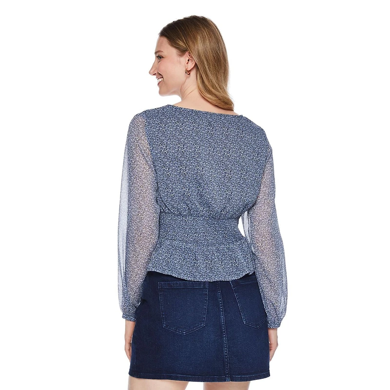 George Women's Smocked Blouse, Sizes XS-XXL