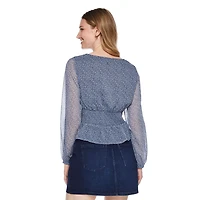 George Women's Smocked Blouse, Sizes XS-XXL