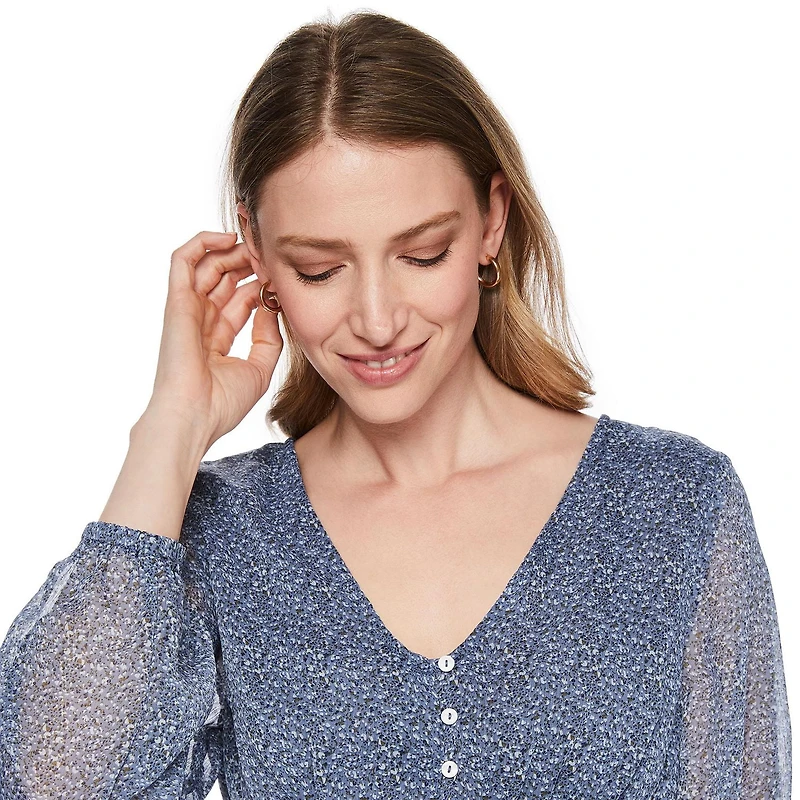 George Women's Smocked Blouse, Sizes XS-XXL