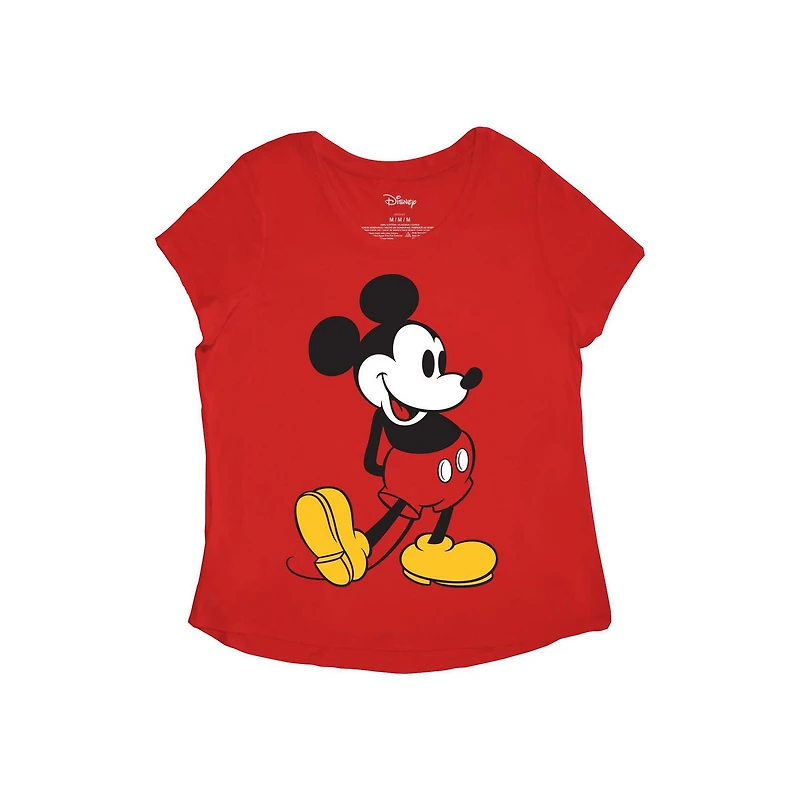 Ladies Red Classic Mickey T-Shirt