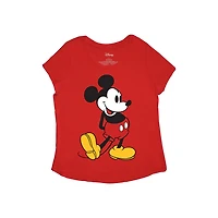 Ladies Red Classic Mickey T-Shirt