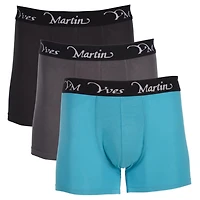 Caleçons boxers Yves Martin uni en rayonne pour hommes