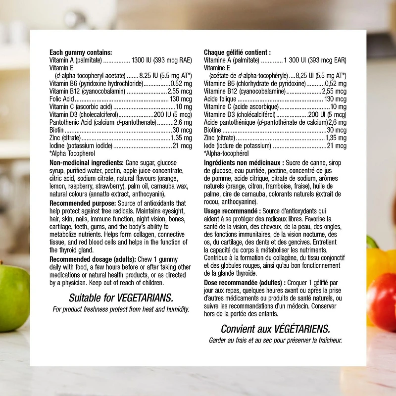 Webber Naturals® Multivitamin Orange · Raspberry · Lemon