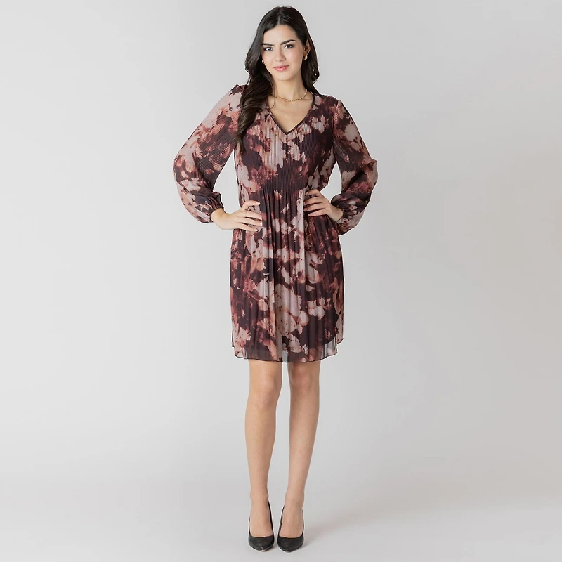 Devoted Long sleeve V neck mini dress, dress