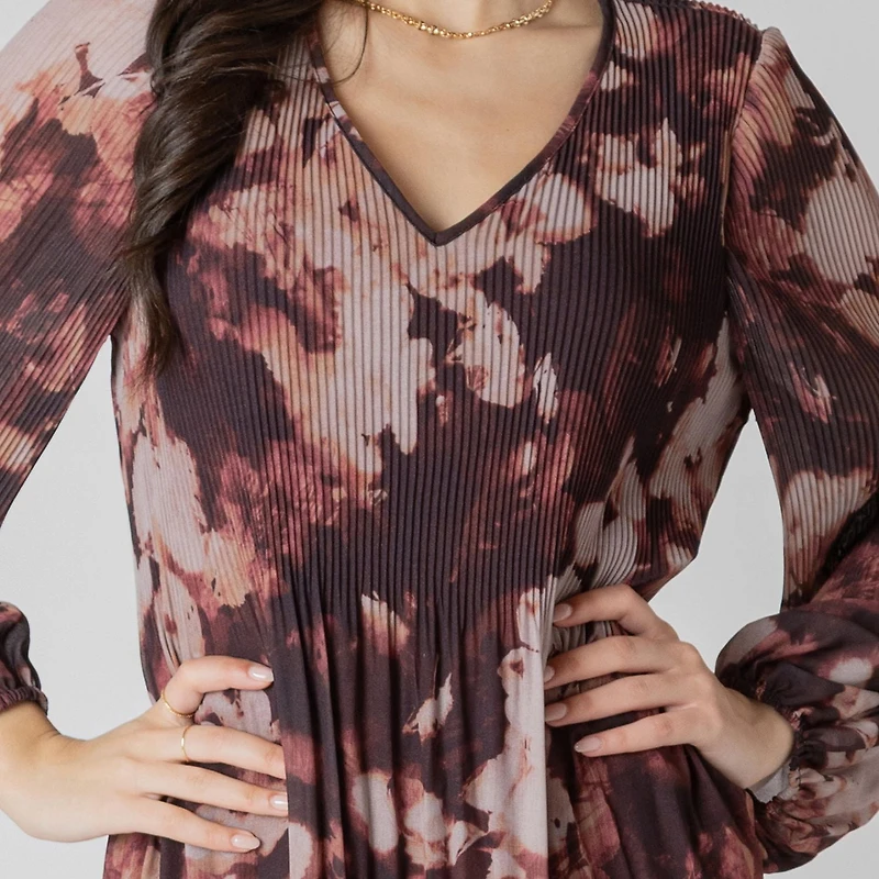 Devoted Long sleeve V neck mini dress, dress
