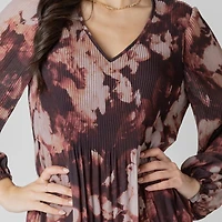 Devoted Long sleeve V neck mini dress, dress
