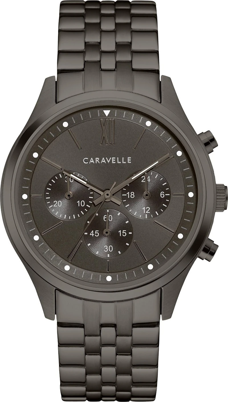 Caravelle Mens Gray Quartz Watch