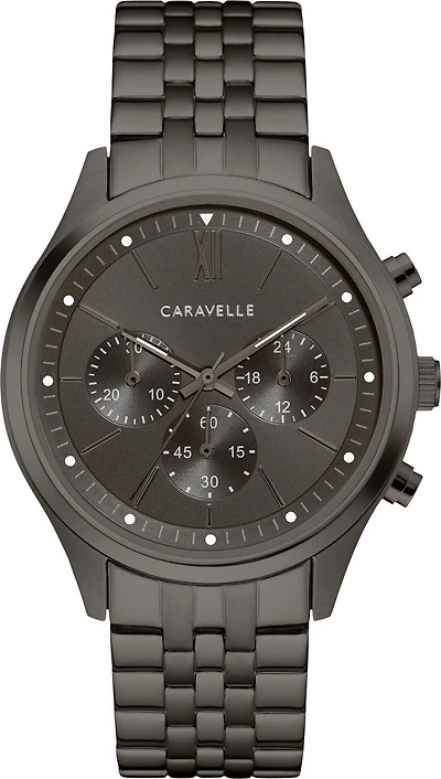 Caravelle Mens Gray Quartz Watch