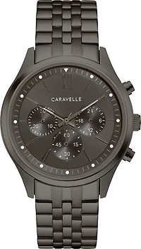 Caravelle Mens Gray Quartz Watch