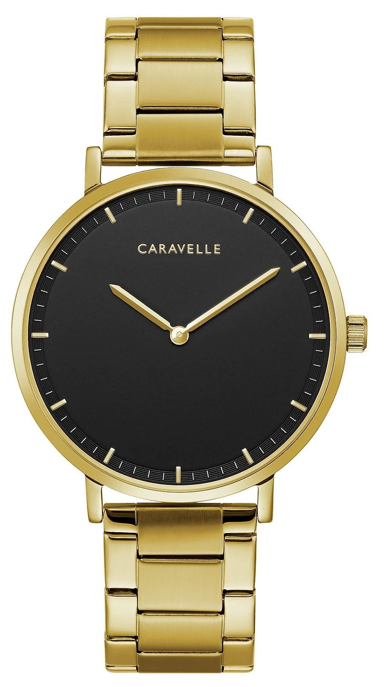 Montre Caravelle dorée pour hommes