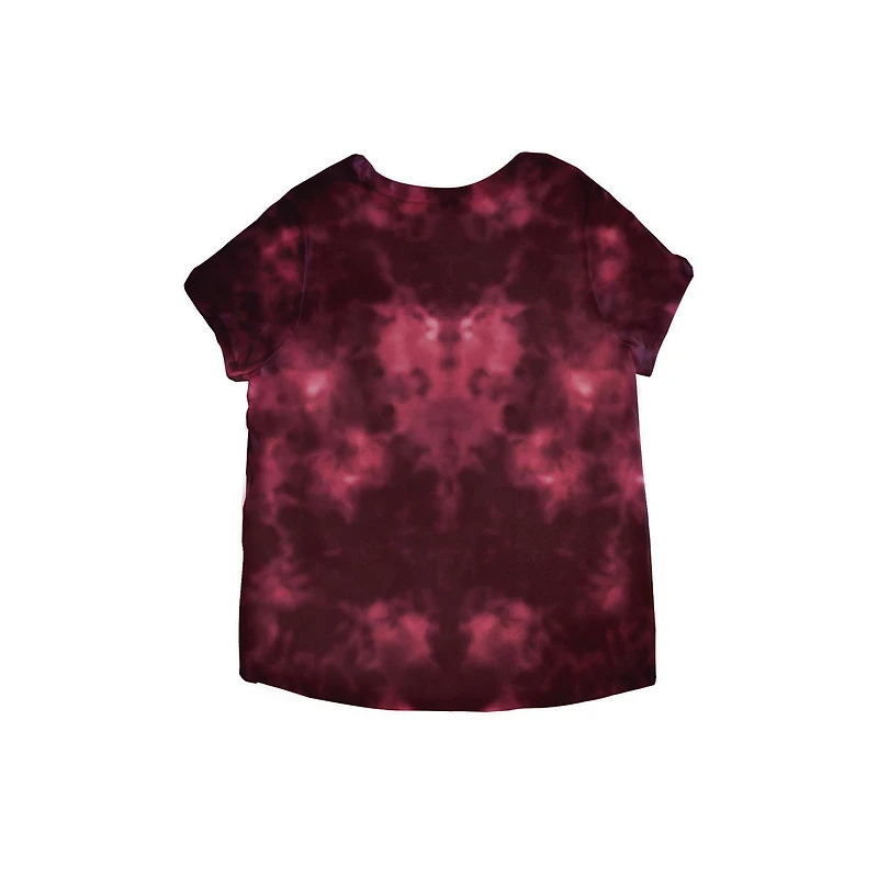 T-shirt à imprimé tie-dye bordeaux Minnie Mouse Sweet Face