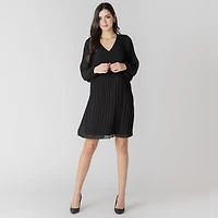 Devoted Long sleeve V neck mini dress
