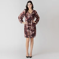 Devoted Long sleeve V neck mini dress, dress