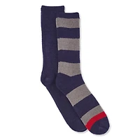 George Men's Cozy Double Layer Crew Socks 2-Pack