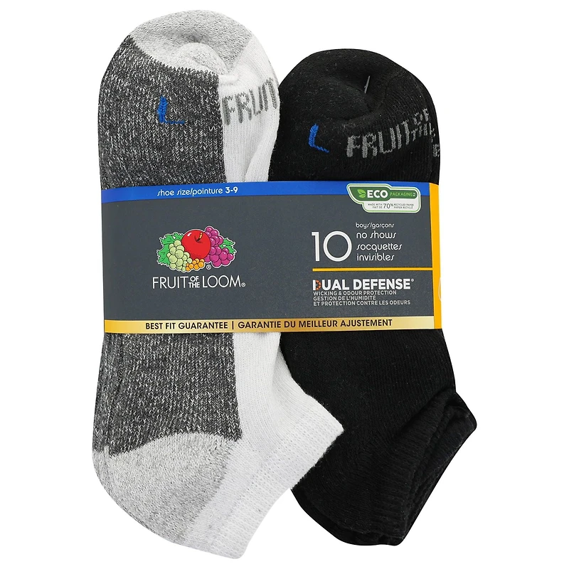 Fruit of the Loom Garçons Dual Defense 10 Paires