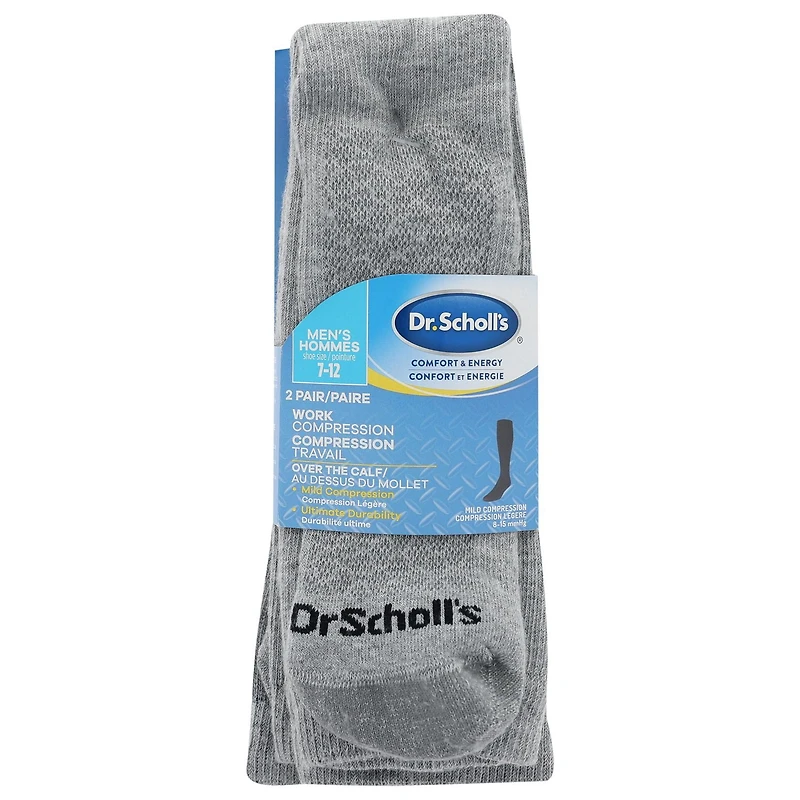 Lot de 2 paires de chaussettes de compression Dr. Scholl’s pour hommes