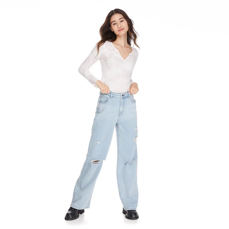 No Boundaries Women's Wide Leg Jean