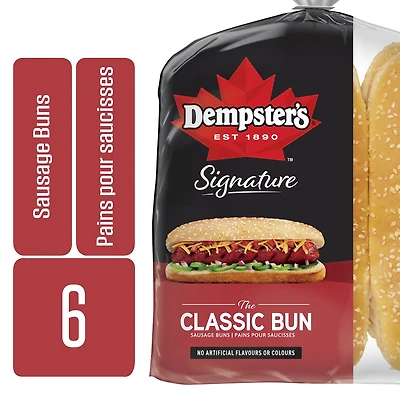 Dempster's® Signature The Classic Sausage Buns, Pack of 6; 510 g