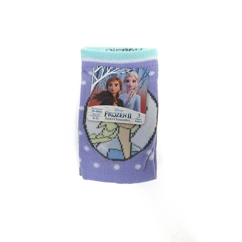Disney Frozen2 Girls' 3-Pack Crew Socks